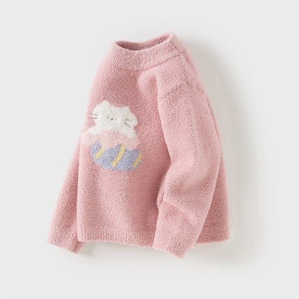Toddler Girls/Boys Playful Delicate Jacquard Chenille Sweater Tops