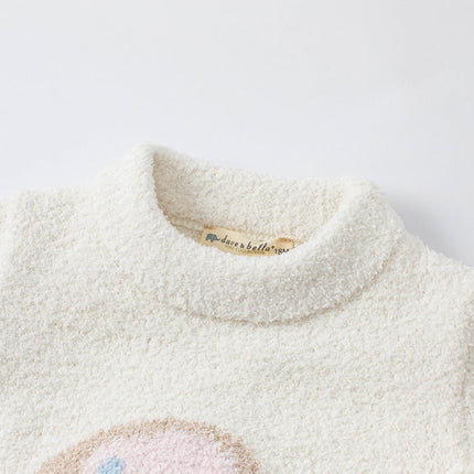 Toddler Girls/Boys Playful Delicate Jacquard Chenille Sweater Tops