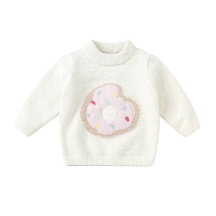 Toddler Girls/Boys Playful Delicate Jacquard Chenille Sweater Tops