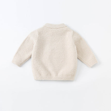 Toddler Girls/Boys Playful Delicate Jacquard Chenille Sweater Tops