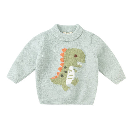 Toddler Girls/Boys Playful Delicate Jacquard Chenille Sweater Tops