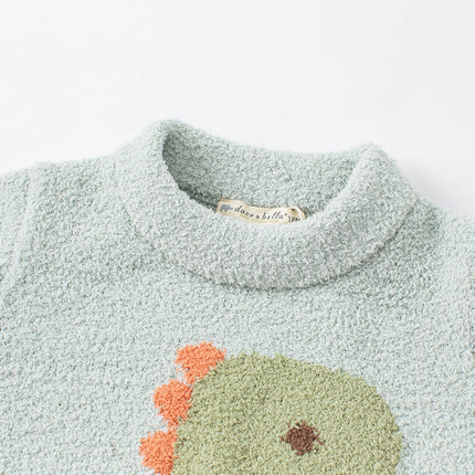 Toddler Girls/Boys Playful Delicate Jacquard Chenille Sweater Tops