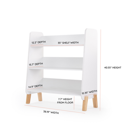 Muse Bookshelf - White/Natural