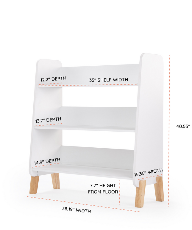 Muse Bookshelf - White/Natural