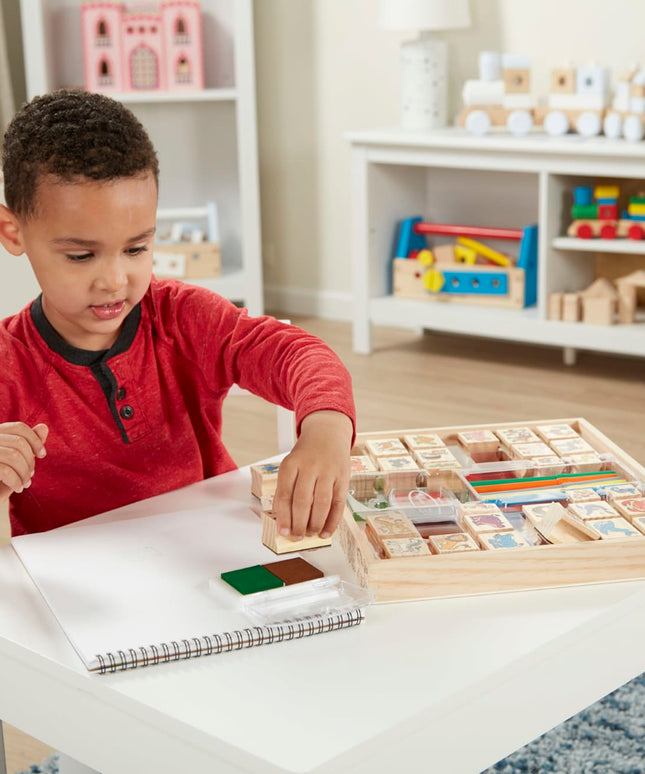 Deluxe Wooden Stamp Set - Animals
