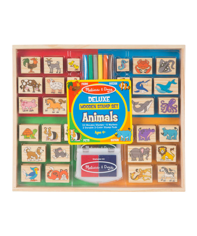 Deluxe Wooden Stamp Set - Animals