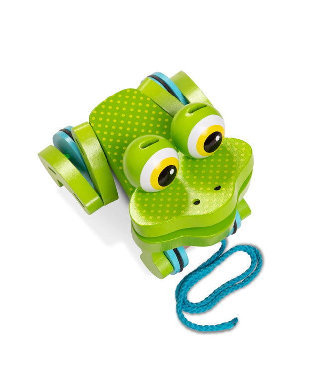 First Play Frolicking Frog Wooden Pull Toy
