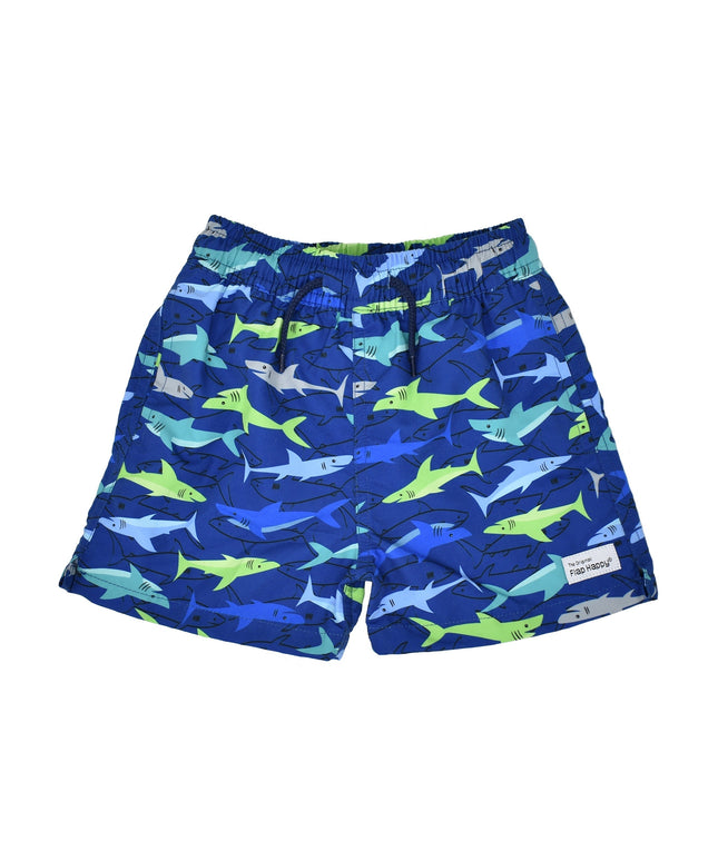 UPF 50+ Wesley Swim Trunks with Mesh Liner - Sharky