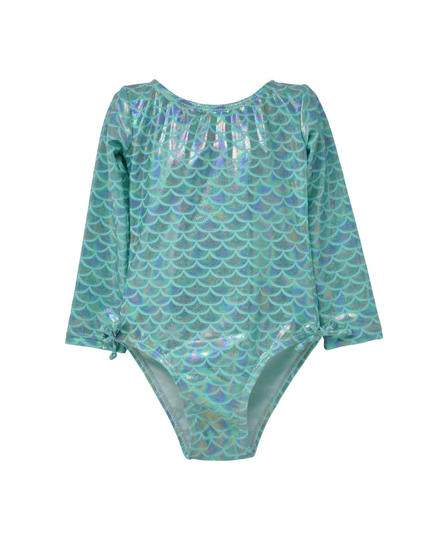 UPF 50+ Charlie L/S Rash Guard Swimsuit - Fairy Tale Scales