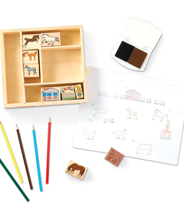 Wooden Stamp Set - Horses