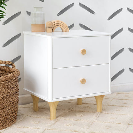 Lolly Nightstand with USB Port - White / Natural
