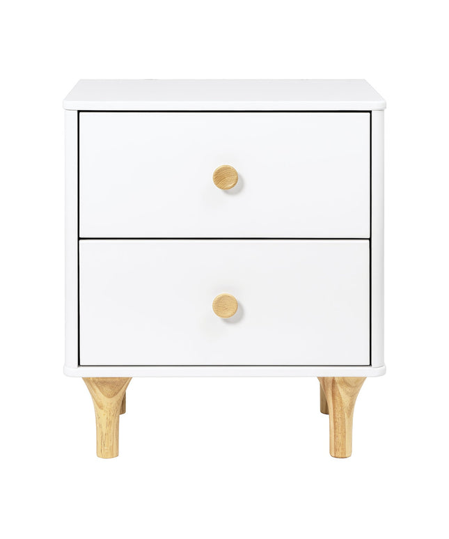 Lolly Nightstand with USB Port - White / Natural