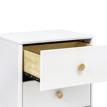 Lolly Nightstand with USB Port - White / Natural