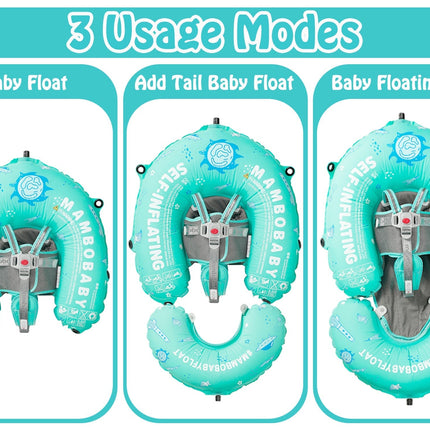 Mambobaby Float Self-Inflating Floating Bed with Canopy