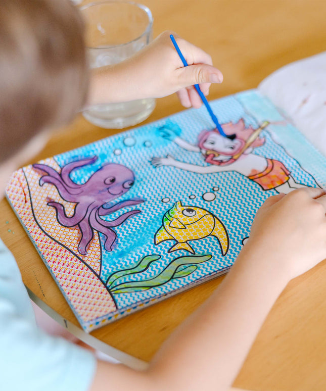 My First Paint With Water Kids' Art Pad With Paintbrush - Pirates, Space, Construction, and More