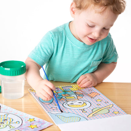 My First Paint With Water Kids' Art Pad With Paintbrush - Pirates, Space, Construction, and More