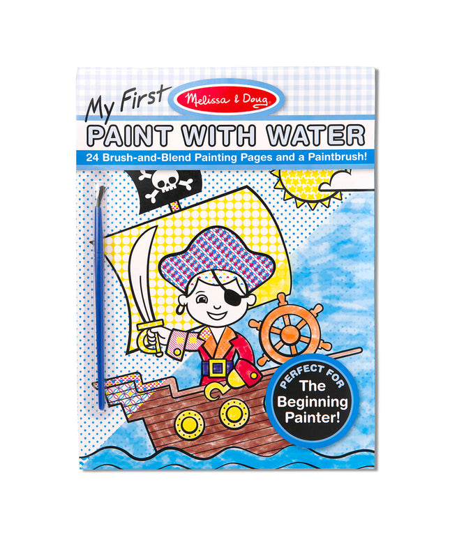 My First Paint With Water Kids' Art Pad With Paintbrush - Pirates, Space, Construction, and More
