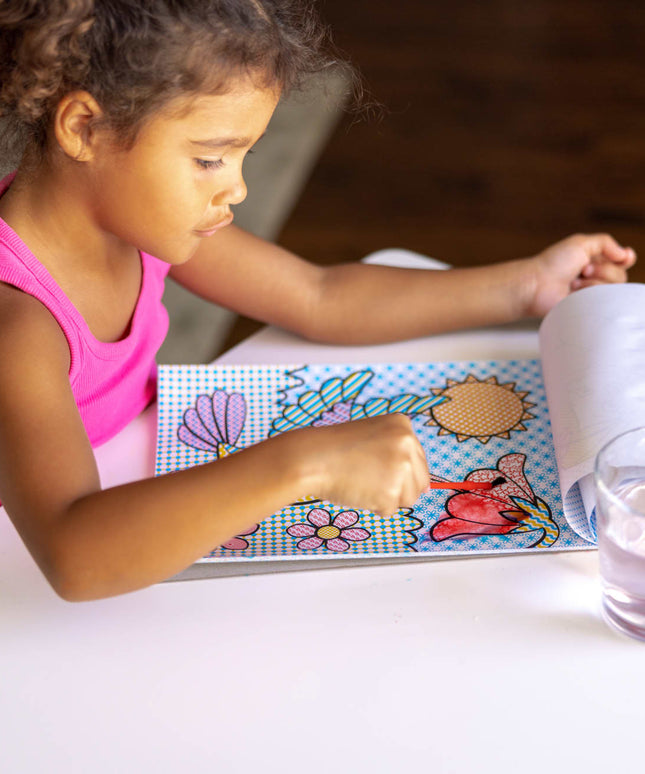 My First Paint With Water Kids' Art Pad With Paintbrush - Cheerleaders, Flowers, Fairies, and More