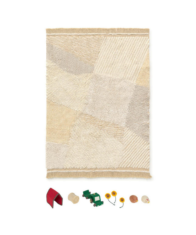 Farm Fields Washable Play Rug