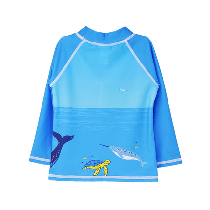 UPF 50+ Graphic Rash Guard Swim Top - G