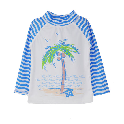 UPF 50+ Graphic Rash Guard Swim Top - G