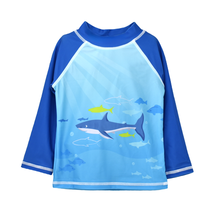 UPF 50+ Graphic Rash Guard Swim Top - F