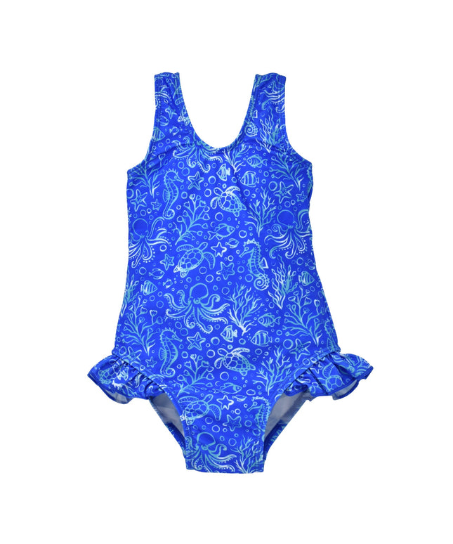 (New) UPF 50+ Delaney Hip Ruffle Swimsuit