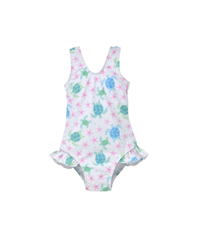 (New) UPF 50+ Delaney Hip Ruffle Swimsuit