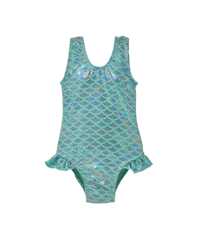 UPF 50+ Delaney Hip Ruffle Swimsuit - Fairy Tale Scales