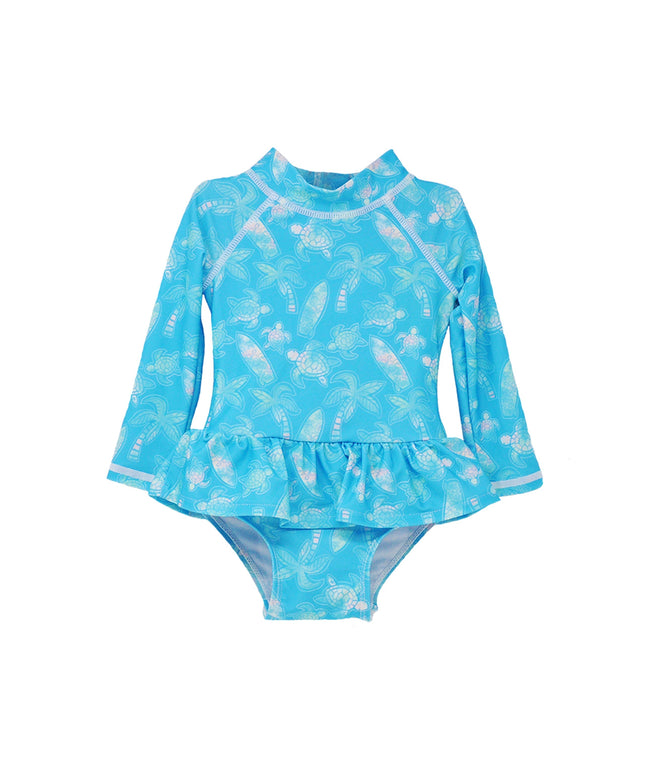UPF 50+ Alissa Infant Ruffle Rash Guard Swimsuit - New