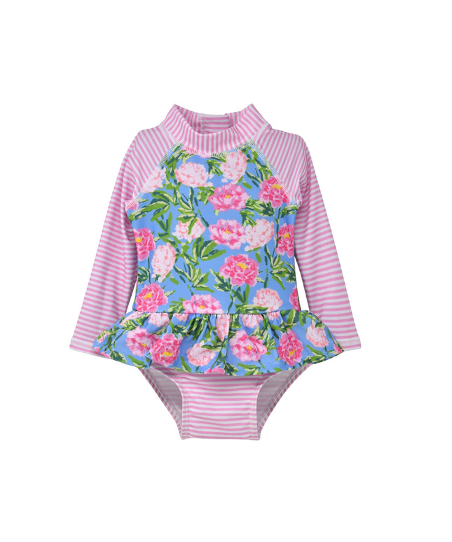 (New) UPF 50+ Alissa Infant Ruffle Rash Guard Swimsuit