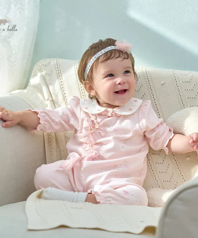 Baby Girl Newborn Casual Cotton Floral Romper Jumpsuit