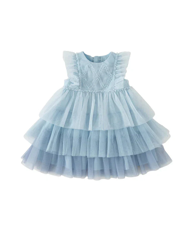 Summer Toddler Girls Sleeveless Layered Mesh Princess Dress