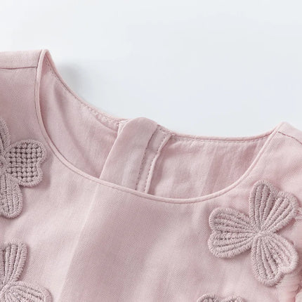 Toddler Girls Grey Pink Floral Mesh Princess Dress