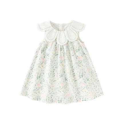 Summer Toddler Girls Sleeveless Floral Princess Dress
