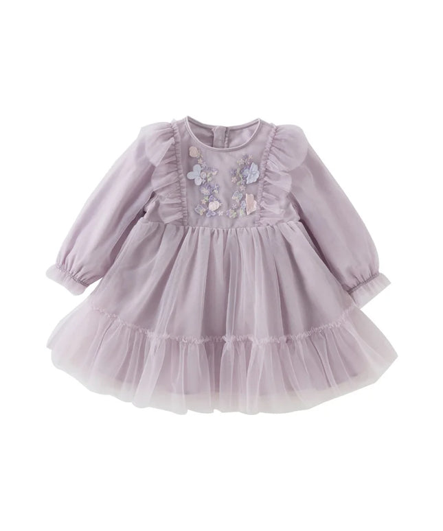 Toddler Girls Purple Mesh Princess Dress