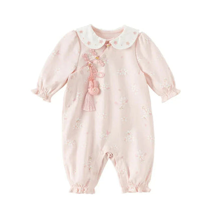 Baby Girl Newborn Casual Cotton Floral Romper Jumpsuit