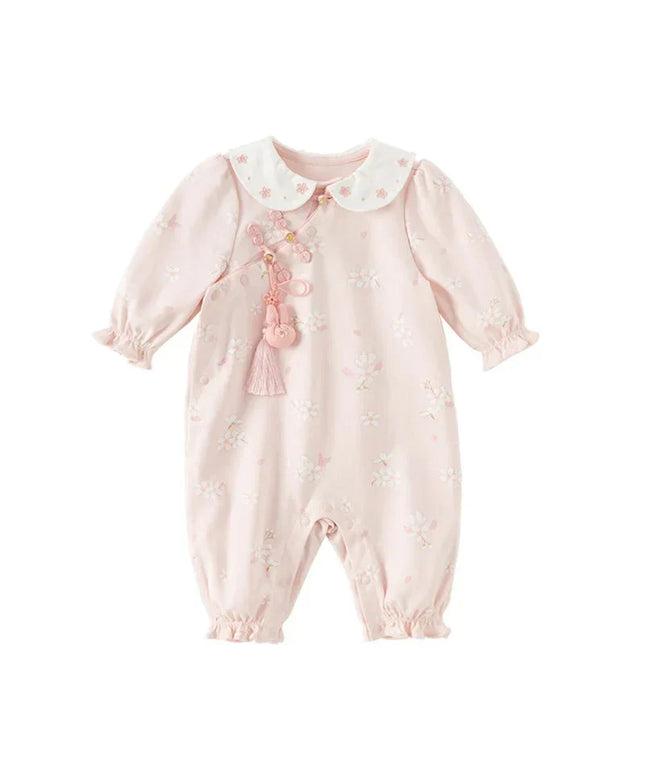 Baby Girl Newborn Casual Cotton Floral Romper Jumpsuit