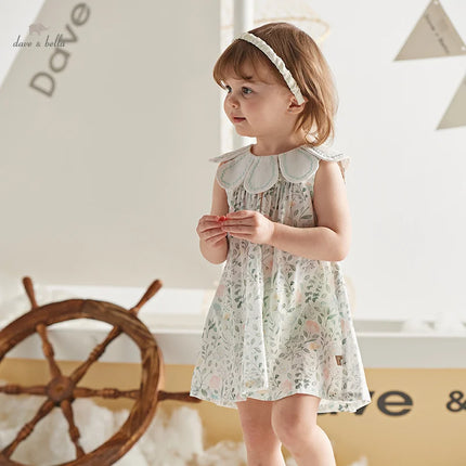 Summer Toddler Girls Sleeveless Floral Princess Dress