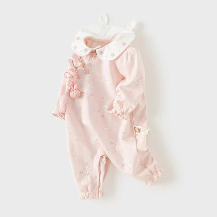 Baby Girl Newborn Casual Cotton Floral Romper Jumpsuit