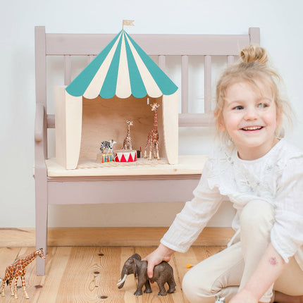 Up Warsaw Circus Wooden Shelf - Ocean Green