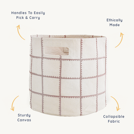 Lace Mesh Storage Basket - Pecan