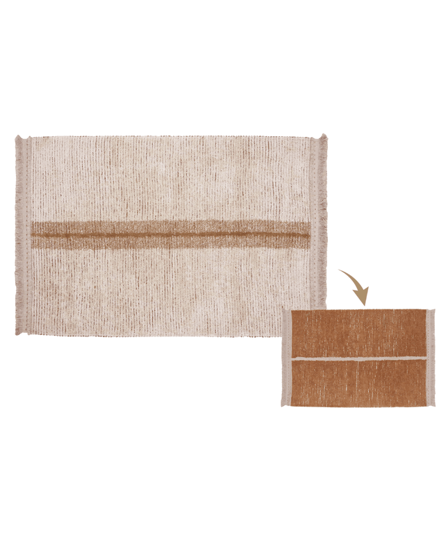 Duetto Reversible Washable Rug - Toffee