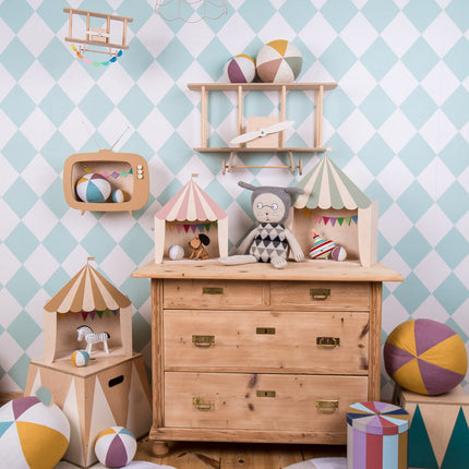 Up Warsaw Airplane Wooden Shelf - Natural