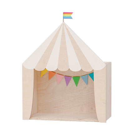 Up Warsaw Circus Wooden Shelf - White