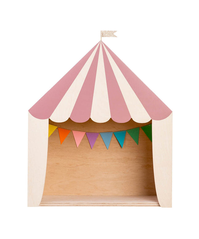 Up Warsaw Circus Wooden Shelf - Dusty Pink