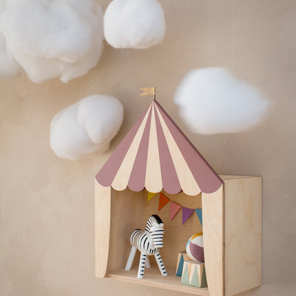 Up Warsaw Circus Wooden Shelf - Dusty Pink