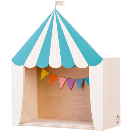 Up Warsaw Circus Wooden Shelf - Ocean Green