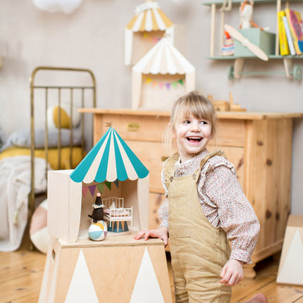 Up Warsaw Circus Wooden Shelf - Ocean Green