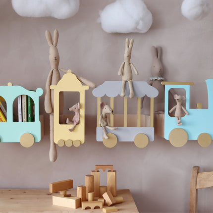 Up Warsaw The Fantasy Express Train Shelf - Pastel Grey